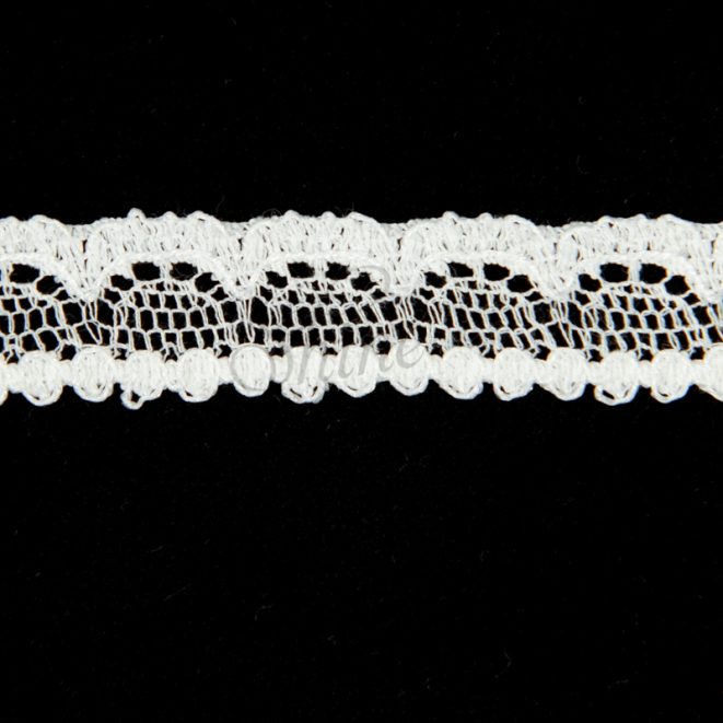 Leavers Cotton Lace Trim 1330 White | Shine Trimmings & Fabrics