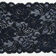 Stretch Lace Trimming 52464 - Navy/Gold Metallic