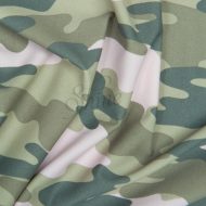 Pink/Green Camouflage Stretch Spandex