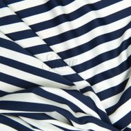 Dark Navy/White Stripes Stretch Spandex