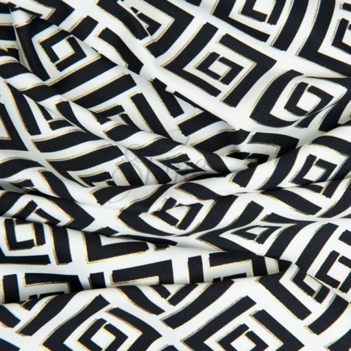 Art Deco Black/White Stretch Spandex