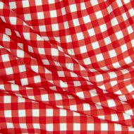 Red/White Gingham Stretch Spandex