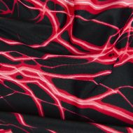 Red Lightning Bolt Stretch Spandex