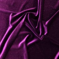 Glitteratti Stretch Velvet - Mulberry/Cerise