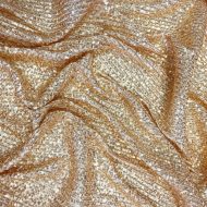 Savannah Sequin Stretch Mesh - Nude/Gold