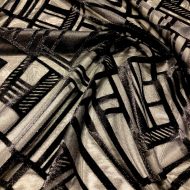 Geometric Flocked Stretch Mesh - Black