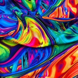 Colourful Brights Oil Painting – Stretch Spandex