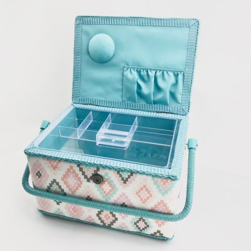 Sewing Box Aqua/Multi - Image 2
