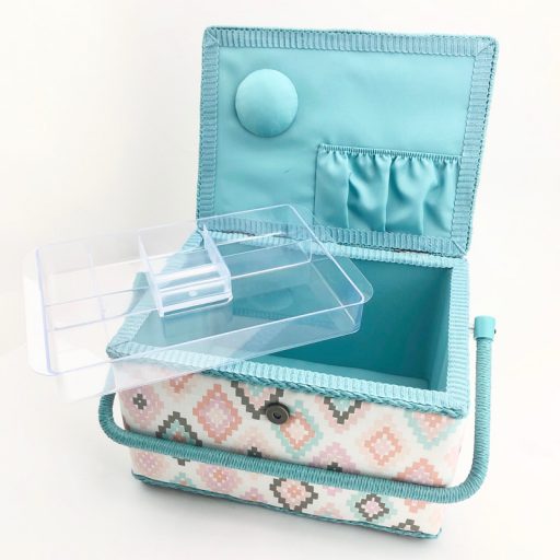 Sewing Box Aqua/Multi - Image 3
