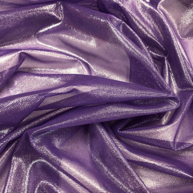 Stretch Mesh With Foil Coating – Violet – Shine Trimmings & Fabrics