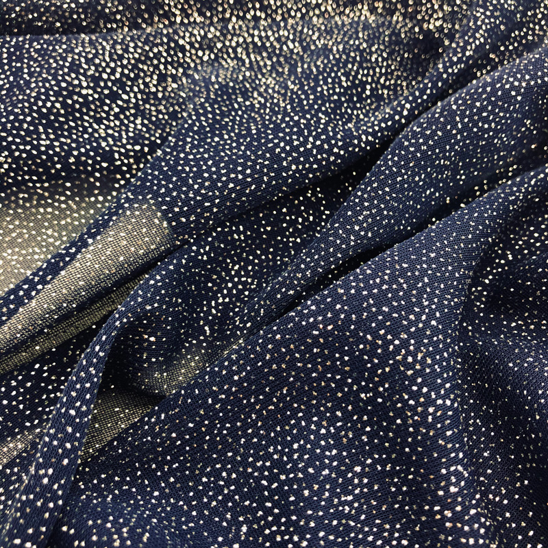 Glitter Knit Chiffon – Blu Notte