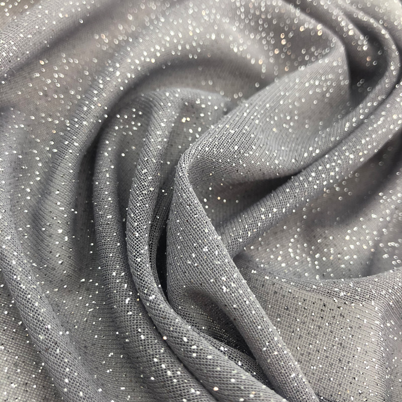 Glitter Knit Chiffon – Grey