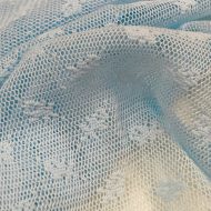Small Flower One Way Stretch Lace Baby Blue