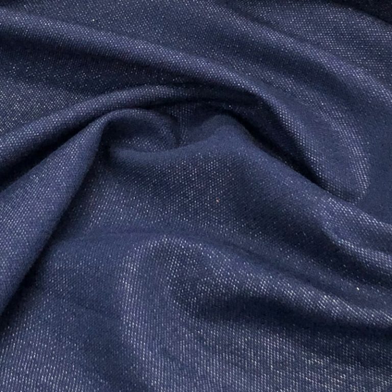 Non Stretch Denim with Silver Thread Shine Trimmings & Fabrics