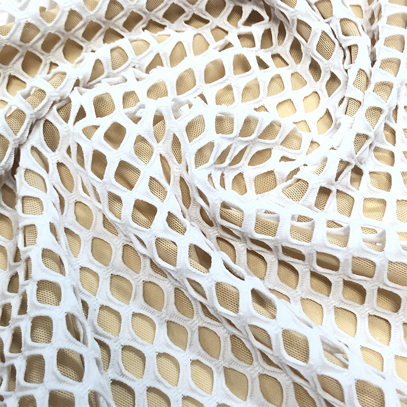 Large Hole Fishnet – White – 4 Way Stretch