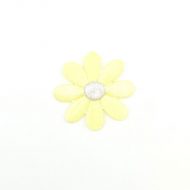 Single Daisy Yellow Iron On Motif