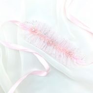 Beaded Floral Trail  Ballet Bun Ribbon