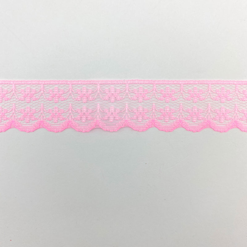 Nylon Lace Trimming 133 Neon Pink