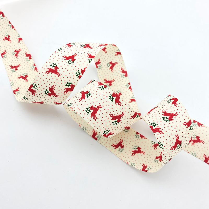 Jumping Reindeers Ribbon Roll | Shine Trimmings & Fabrics