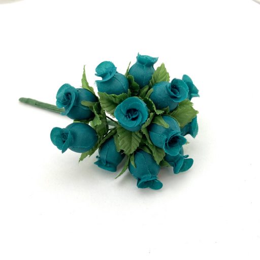 Bunch of Small Rose Blooms Teal