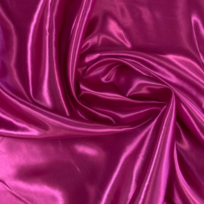 Polyester Satin Fuchsia Shine Trimmings & Fabrics
