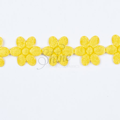 Puffy Daisy Ribbon Yellow | Shine Trimmings & Fabrics