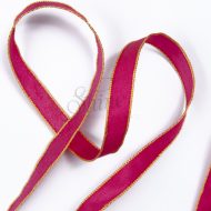 Fuchsia Ribbon with Yellow Edge