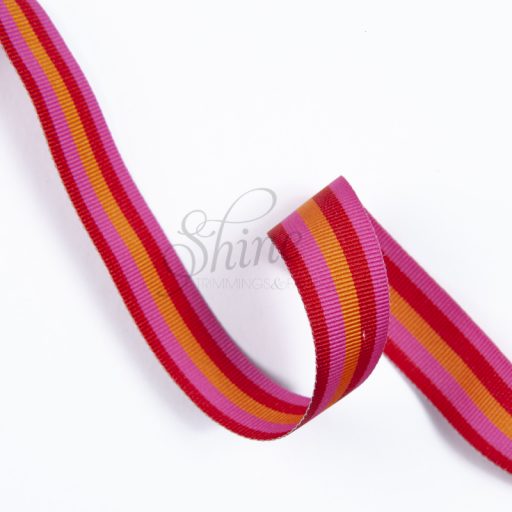 Pink Liquorice Striped Ribbon