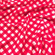 Red Gingham Stretch Spandex
