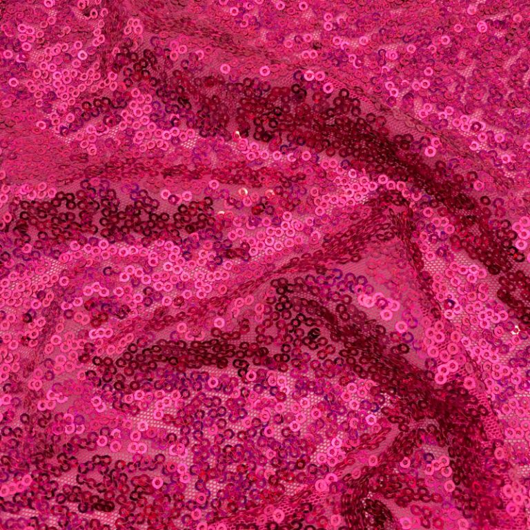 Glitz Stretch Mesh Cerise Sparkle – Shine Trimmings & Fabrics