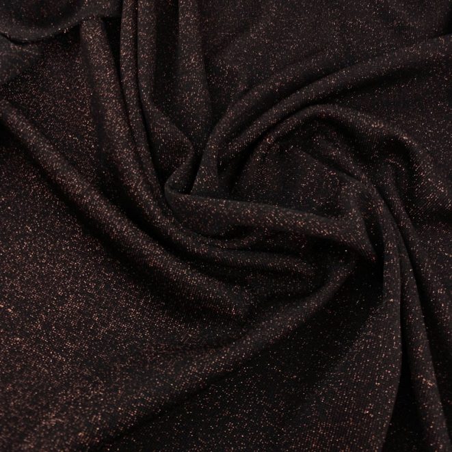 One Way Stretch Knit Fabric Dark Copper Shine Trimmings & Fabrics