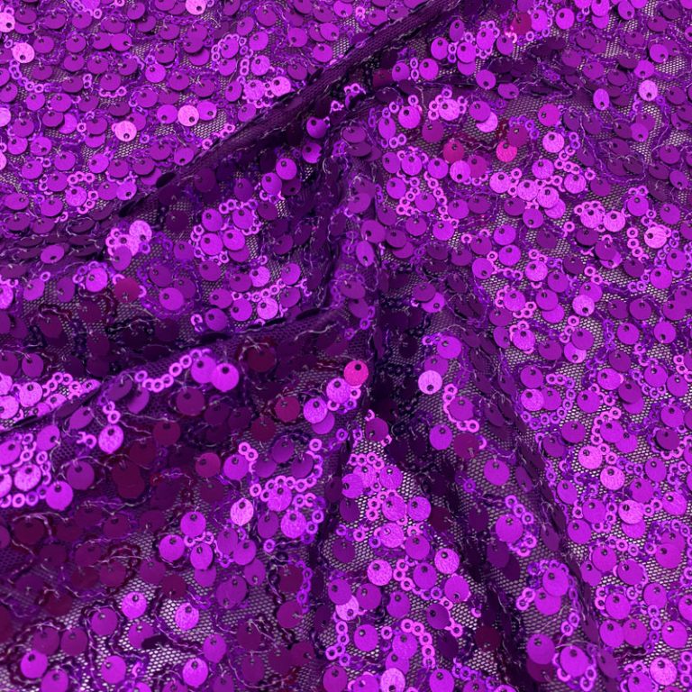 Shine Sequin Fabric Purple/Purple | Shine Trimmings & Fabrics