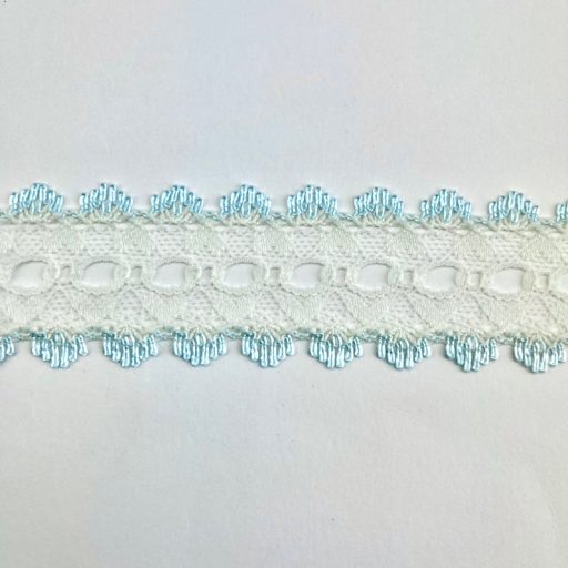 Picot Eyelet Heart Nylon Lace Trimming 61165TT Cream/Blue – Shine ...