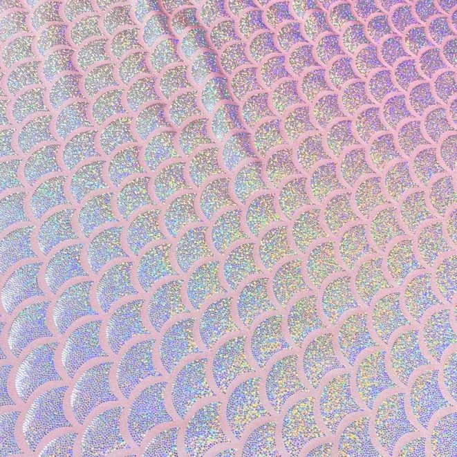 Large Mermaid – Pink Hologram – Shine Trimmings & Fabrics