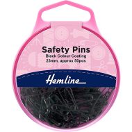 Hemline Safety Pins Black Colour Coating 23mm