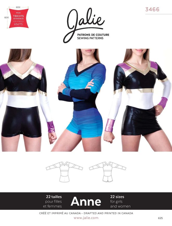 ANNE Cheerleading Uniform Sewing Pattern Shine Trimmings & Fabrics