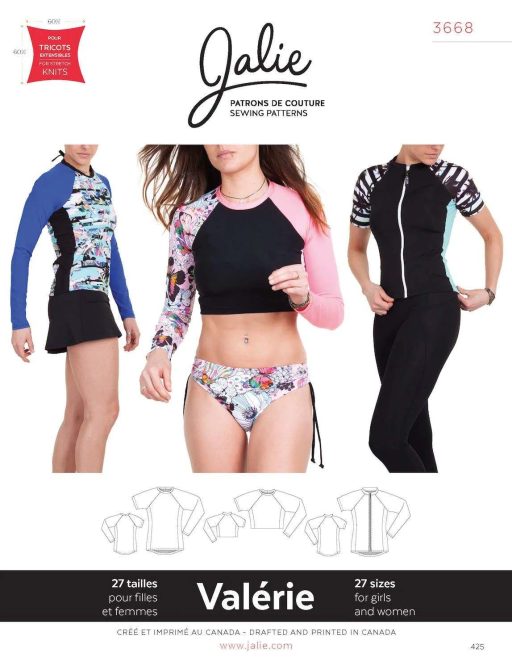 Jalie pattern - VALERIE Swim Shirts- Rashguards 3668
