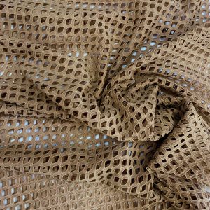 Large Hole Fishnet – Tan – 4 Way Stretch – Shine Trimmings & Fabrics