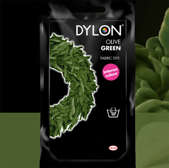 Dylon Fabric Dye Olive Green Shine Trimmings & Fabrics