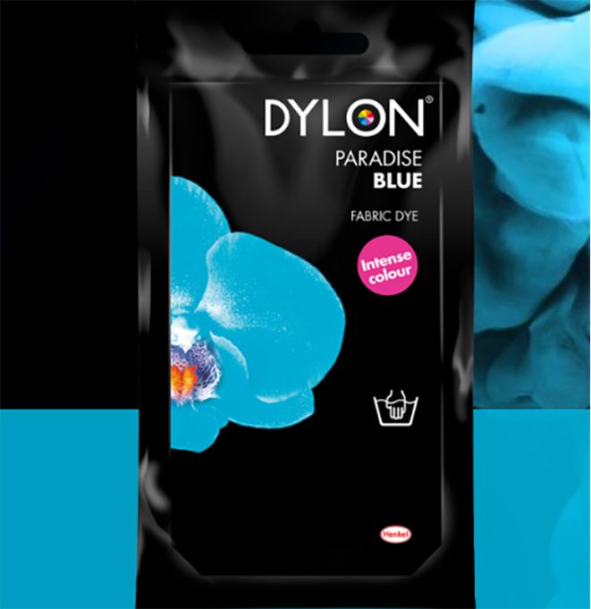 Dylon Fabric Dye Paradise Blue Shine Trimmings & Fabrics