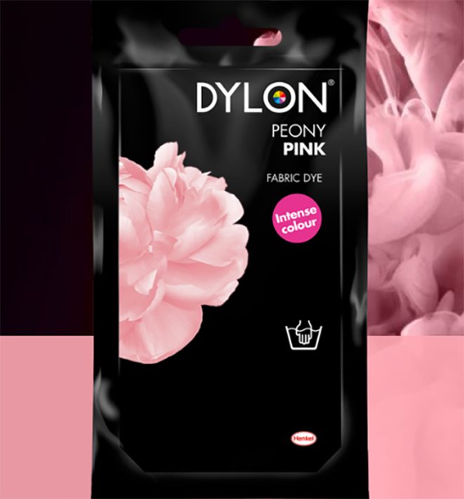 Dylon Fabric Dye Peony Pink Shine Trimmings & Fabrics