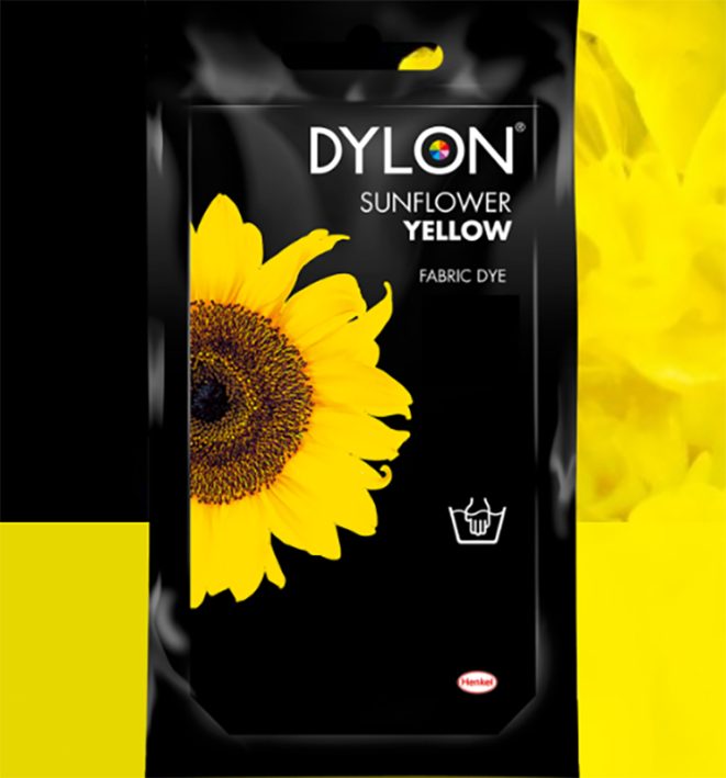 Dylon Fabric Dye Sunflower Yellow Shine Trimmings & Fabrics