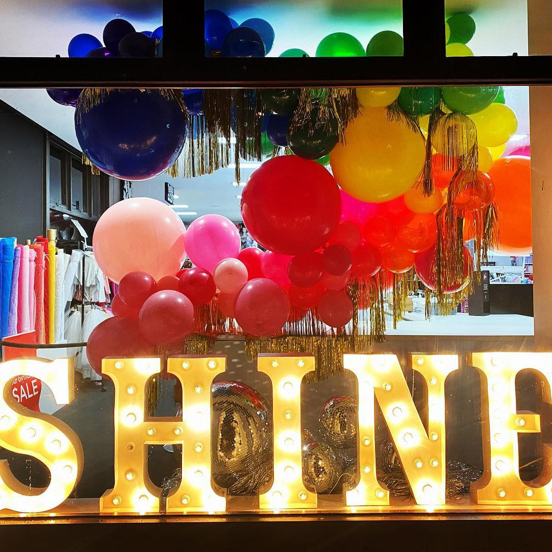 Shine shop window