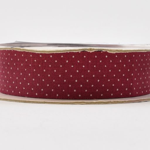 Betty Micro Dot Burgundy Ribbon Roll - Image 2