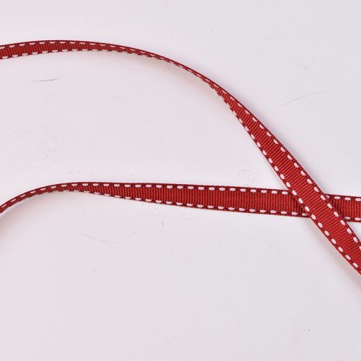 Hot Grosgrain Stitch Red/White