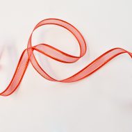 Satin Edge Sheer Metallic Ribbon Red/Gold