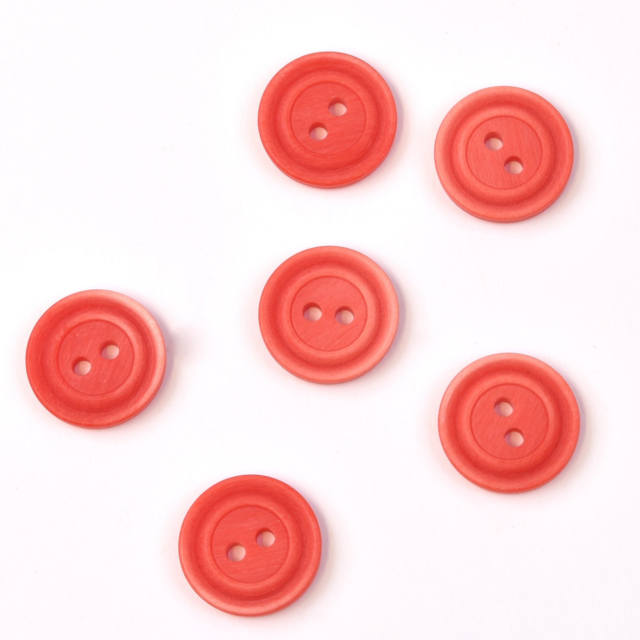 Obre Buttons Matt Ombre Button with Border Red – Shine Trimmings & Fabrics