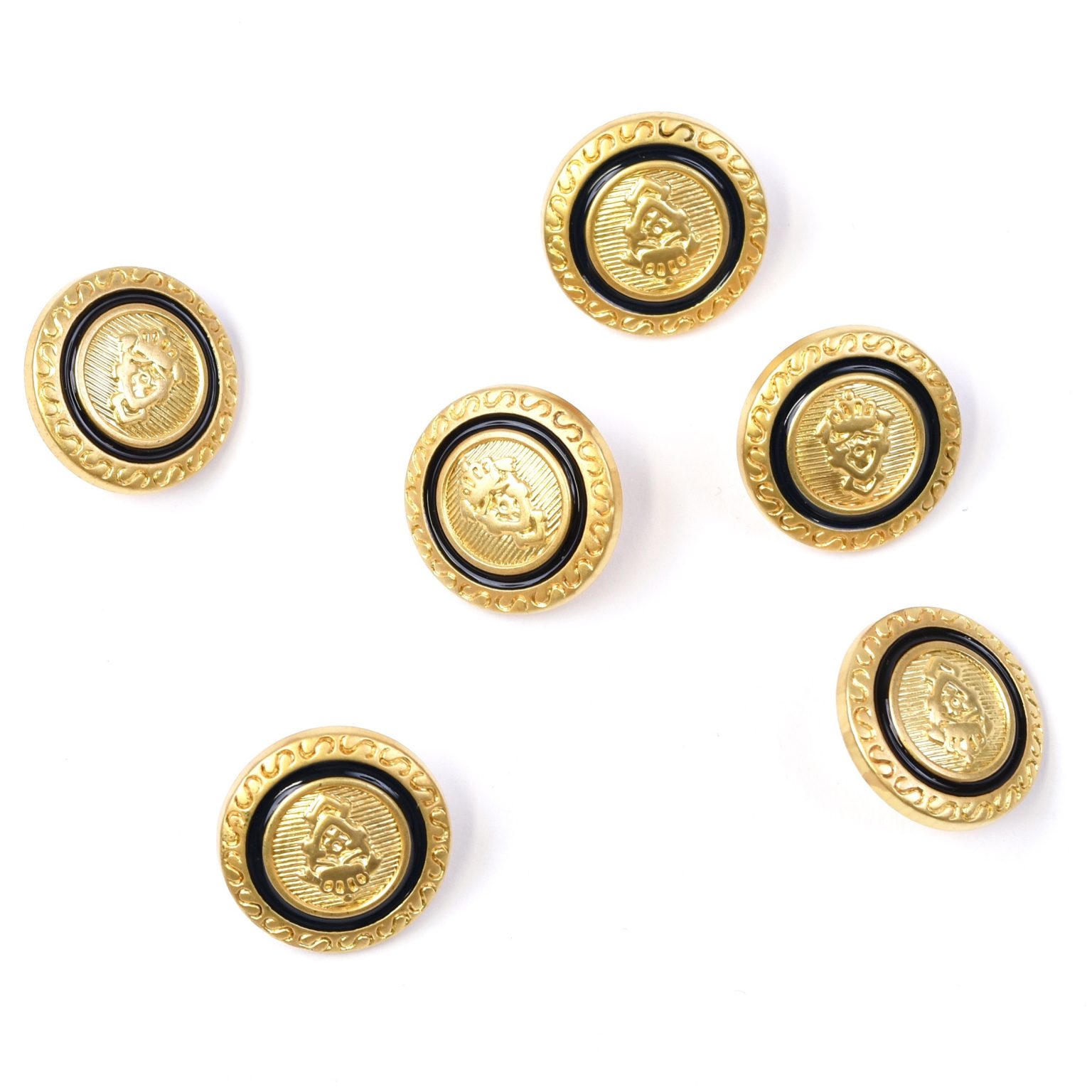 Royal Crown Button Gold/Black – Shine Trimmings & Fabrics