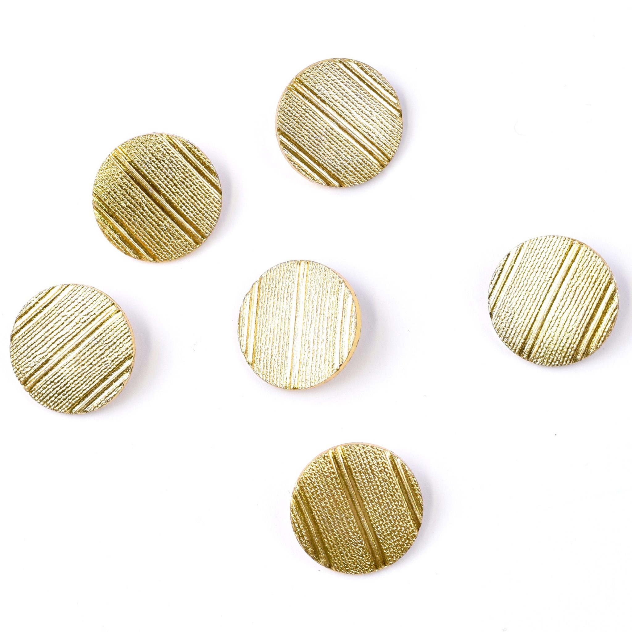 Metal Textured Button Textured Stripe Metal Button Gold – Shine Trimmings & Fabrics