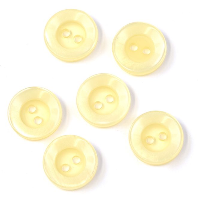 Chloe Button Lemon Yellow – Shine Trimmings & Fabrics